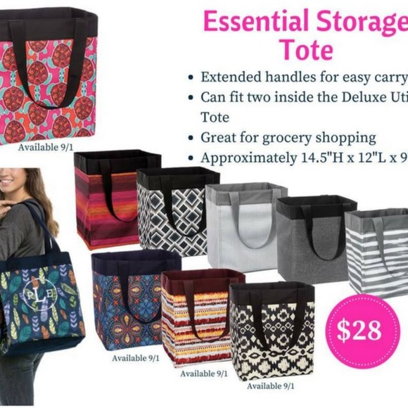 Thirty One Double Casserole Carrier Perfect Party Set w/ Tote Vintage Damask New - Picture 4 of 5